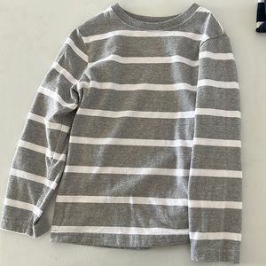 Boys striped gray long sleeve tee